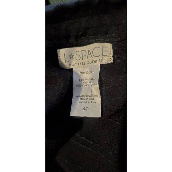 L Space Black Modal Wrap Tunic Top Long Sleeve Silhouette Size S - Picture 14 of 14